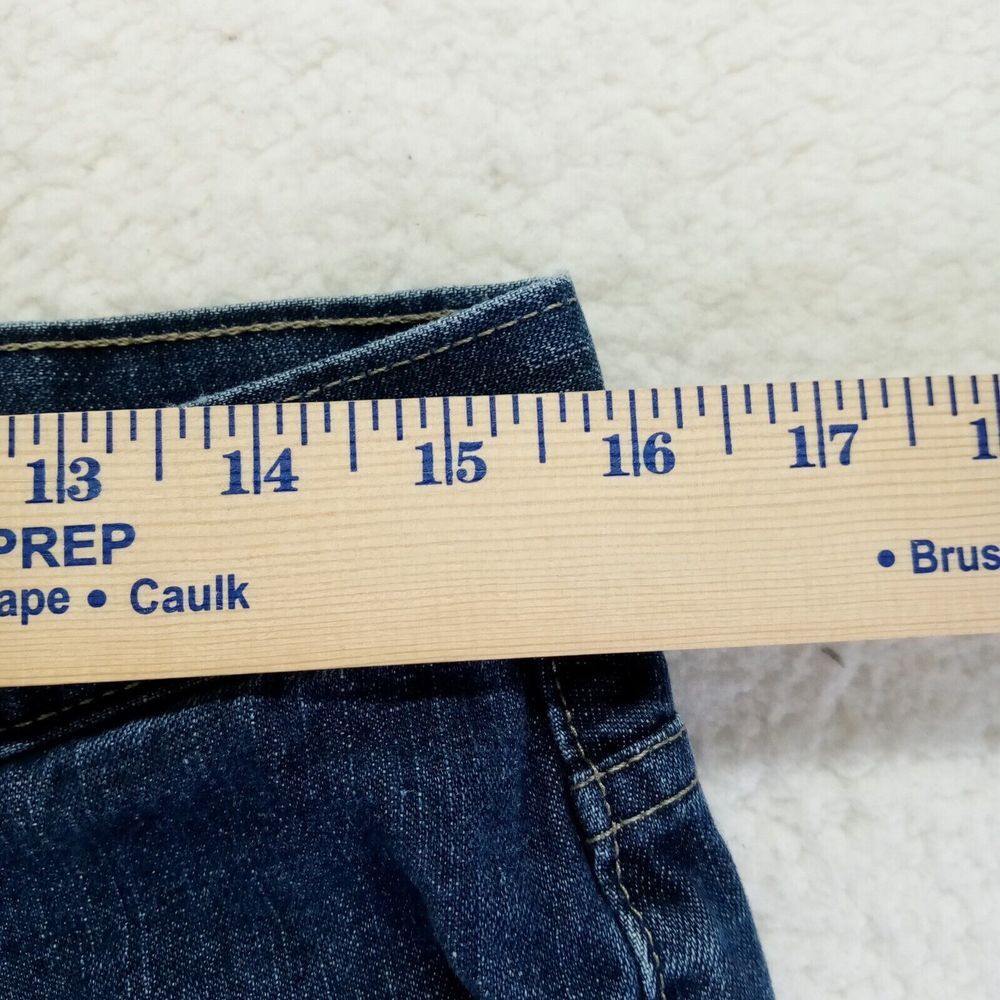American Eagle Jeans Womens 12 (32) Bootcut Cotton‎ Hole Dark Wash - Picture 6 of 13